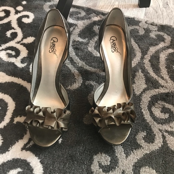 2 Pairs of Metallic Stilettos 8 1/2 Guess + Santan - Picture 5 of 8